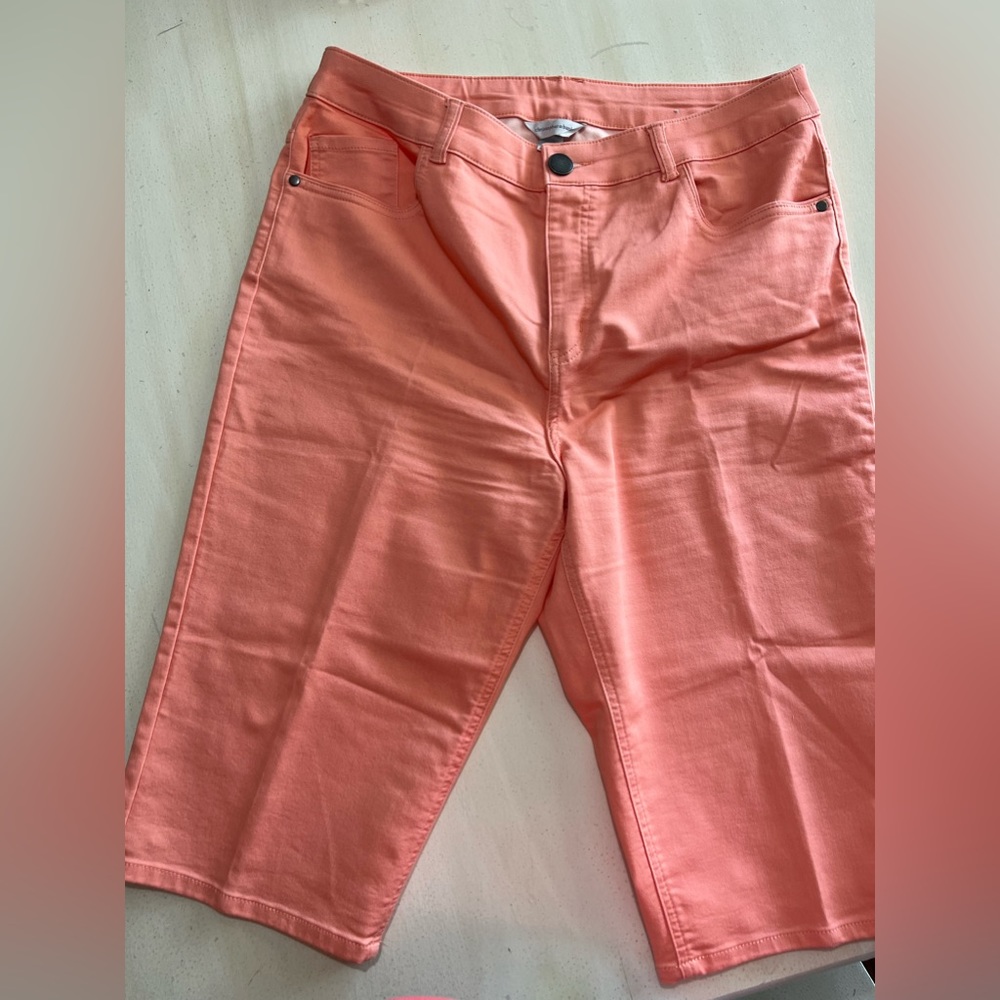Christopher & Banks capris pants, peach, size 14. Worn only once